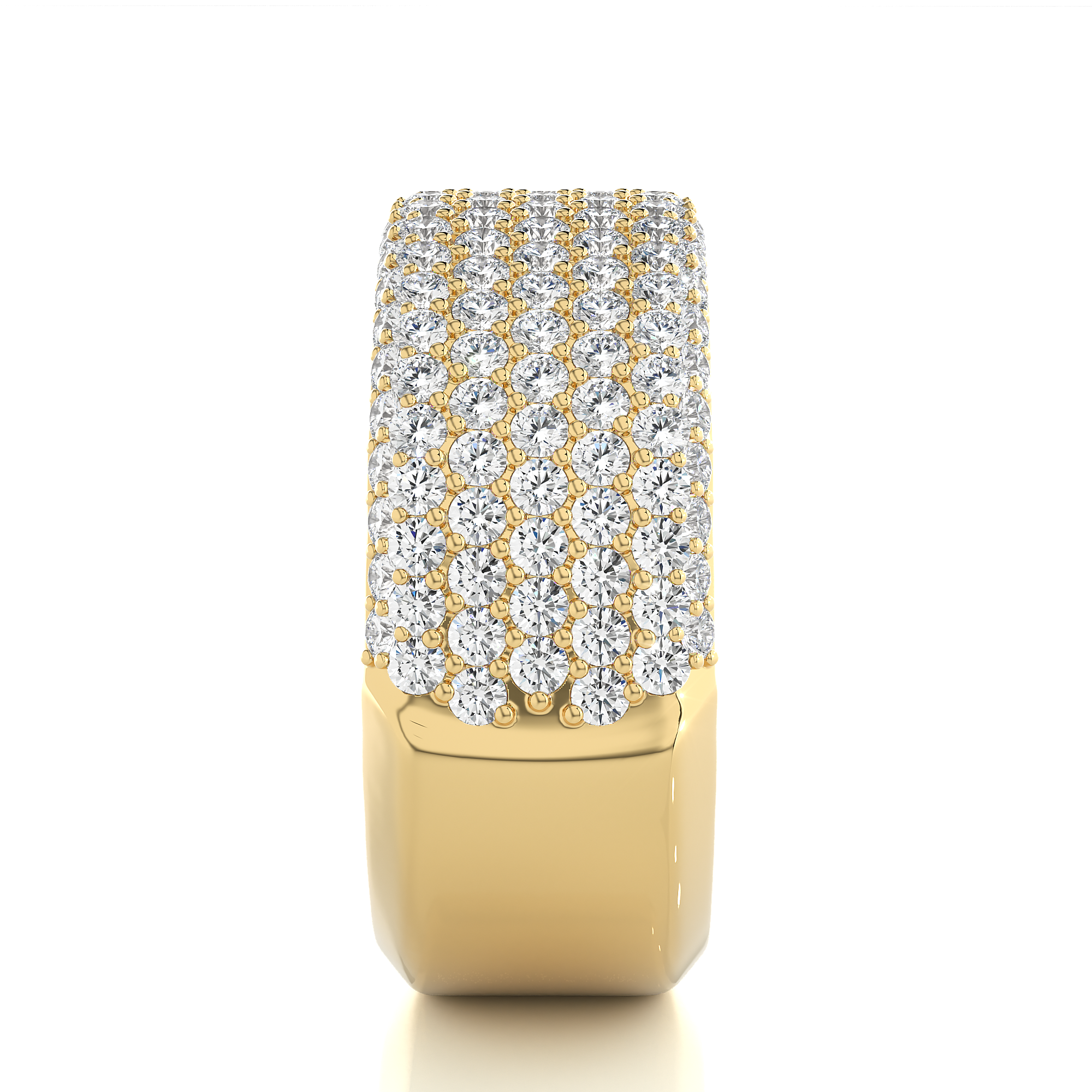 Multi Row Lab Grown Diamond Pave Wide Band